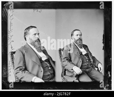 Jay Abel Hubbell du Michigan, 1874. Hubbell, le juge d'appel de Mich. (juin 1874), entre 1865 et 1880. [Homme politique et avocat: Connu pour sa création du journal diffamatoire "Grand Army Journal", dont le but était de déférer le sénateur Thomas Ferry]. Banque D'Images