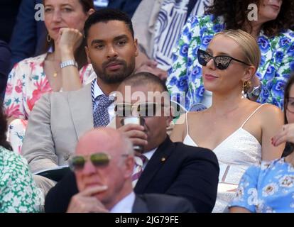 Rege-Jean page et Emily Brown le douze jour des Championnats de Wimbledon 2022 au All England Lawn tennis and Croquet Club, Wimbledon. Date de la photo: Vendredi 8 juillet 2022. Banque D'Images