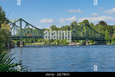 Pont de Glienicke, Havel, Potsdam, Brandebourg, Berlin, Allemagne Banque D'Images