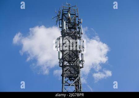 Radio mobile, mât de transmission, Babelsberg, Potsdam, Brandebourg, Allemagne Banque D'Images