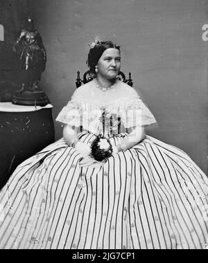 Mme Abraham Lincoln, entre 1855 et 1865. Banque D'Images