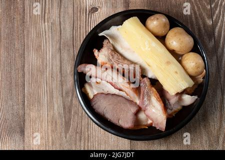 Llanera Meat plat colombien typique; plat servi avec de la viande grillée Banque D'Images