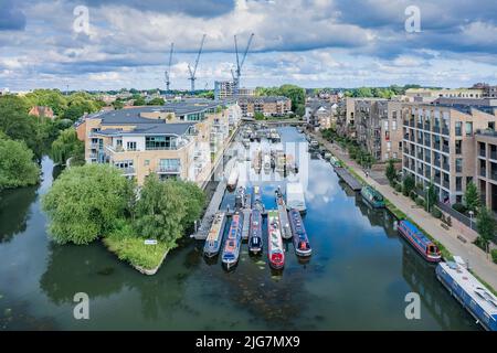 Vue sur le canal de l'île et BLW Banque D'Images