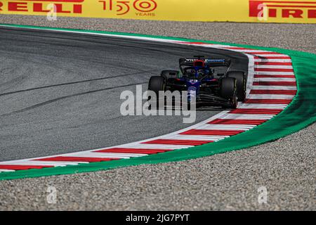 Alexander Albon (IND) Williams FW44 pendant la pratique libre 1 de F1 Grand Prix autrichien 2022 - Juil 08 2022 Banque D'Images