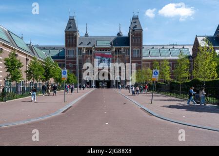 Rijksmuseum, Musée national néerlandais, Museumplein, Amsterdam, pays-Bas Banque D'Images