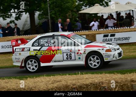 Stephen Chamberlain, Mitsubishi Evo IV, Dawn of Modern Rally, Forest Rally Stage, Goodwood Festival of Speed, les innovateurs - chefs d'œuvre de Motor Banque D'Images