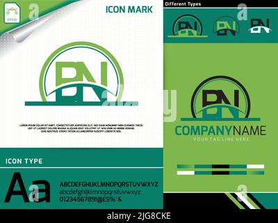 Lettre bn logo Premium vecteur Illustration de Vecteur