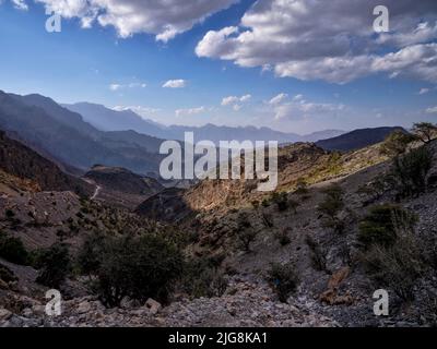 Snake Canyon dans les montagnes Hajjar, Oman. Banque D'Images