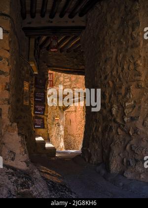 Promenez-vous dans le village musée historique de Misfat al Abriyyin, Oman. Banque D'Images