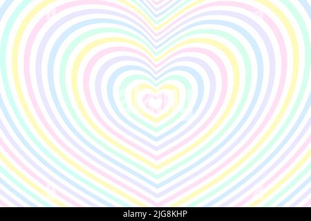 Arrière-plan abstrait illusion optique avec un coeur arc-en-ciel. Vecteur. Illustration de Vecteur