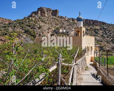 Promenez-vous dans le village de montagne d'Al Ain, Oman. Banque D'Images