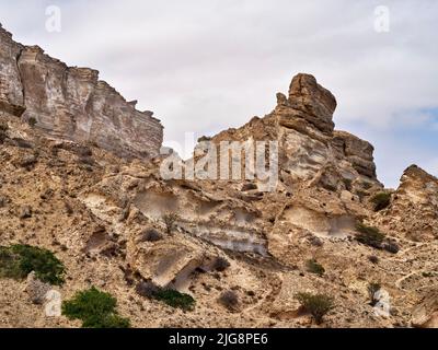 Le long de la route côtière 42, entre Hasik et Ash Shuwaymiyyah, Oman. Banque D'Images