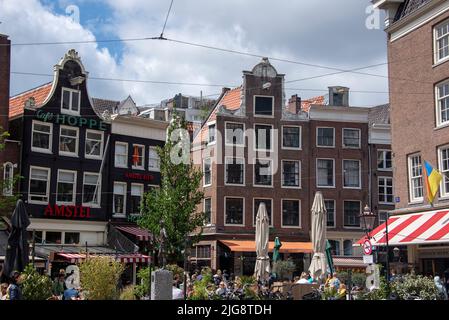 Café Hoppe à Spui, Amsterdam, pays-Bas Banque D'Images