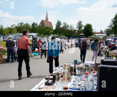 Allemagne, Bavière, haute-Bavière, Altötting district, Neuötting, marché aux puces Banque D'Images