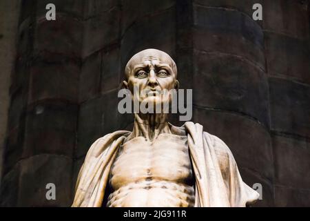 MILAN, ITALIE - 19 MAI 2018 : c'est un fragment de la statue de Saint Bartholomée, dont la peau a été pelée vivante (sculpture de Marco d'Agrate). Banque D'Images