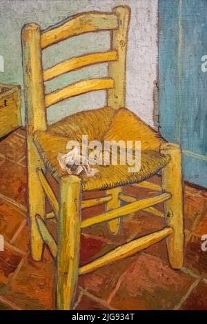 Peinture de la chaise de Vincent van Gogh à Arles par van Gogh en novembre 1888 Banque D'Images