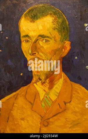 Portrait de l'artiste-peintre belge Eugene Boch par Vincent van Gogh daté d'Arles septembre 1888 Banque D'Images