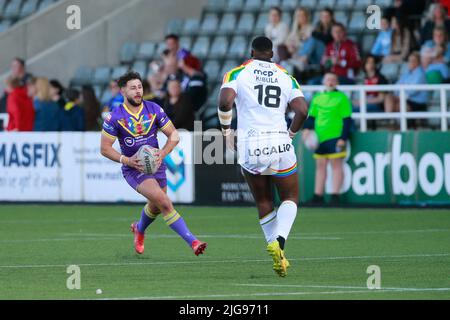 Newcastle, Royaume-Uni. 08th juillet 2022. NEWCASTLE UPON TYNE, ROYAUME-UNI. 8th JUIL Jack Johnson de Newcastle Thunder en action pendant le match DE championnat BETFRED entre Newcastle Thunder et Bradford Bulls à Kingston Park, Newcastle, le vendredi 8th juillet 2022. (Credit: Chris Lishman | MI News) Credit: MI News & Sport /Alay Live News Banque D'Images