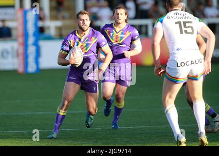 Newcastle, Royaume-Uni. 08th juillet 2022. NEWCASTLE UPON TYNE, ROYAUME-UNI. 8th JUIL Lewis Peachey de Newcastle Thunder en action pendant le match de championnat DE BETFRED entre Newcastle Thunder et Bradford Bulls à Kingston Park, Newcastle, le vendredi 8th juillet 2022. (Credit: Chris Lishman | MI News) Credit: MI News & Sport /Alay Live News Banque D'Images