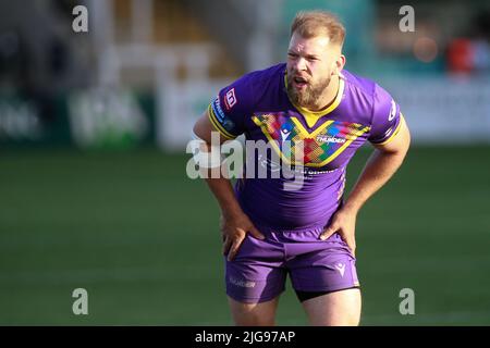 Newcastle, Royaume-Uni. 08th juillet 2022. NEWCASTLE UPON TYNE, ROYAUME-UNI. 8th JUILLET Brad Day of Newcastle Thunder est photographié lors du match DE championnat BETFRED entre Newcastle Thunder et Bradford Bulls à Kingston Park, Newcastle, le vendredi 8th juillet 2022. (Credit: Chris Lishman | MI News) Credit: MI News & Sport /Alay Live News Banque D'Images