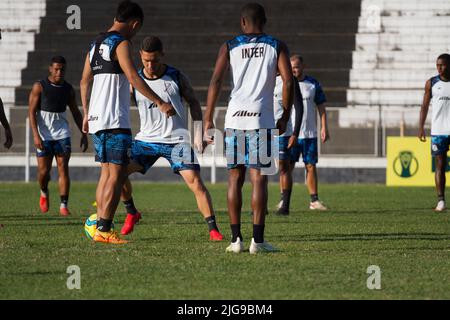 Limeira, Brésil. 08th juillet 2022. SP - Limeira - 07/08/2022 - ENTRAÎNEMENT, INTER DE LIMEIRA - équipe Inter de Limeira pendant l'entraînement au stade Major Levy Sobrinho, à Limeira. Photo: Roberto Gardinalli/AGIF/Sipa USA crédit: SIPA USA/Alay Live News Banque D'Images