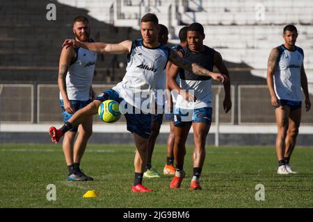 Limeira, Brésil. 08th juillet 2022. SP - Limeira - 07/08/2022 - ENTRAÎNEMENT, INTER DE LIMEIRA - joueur Emerson de l'Inter de Limeira pendant l'entraînement au stade Major Levy Sobrinho. Photo: Roberto Gardinalli/AGIF/Sipa USA crédit: SIPA USA/Alay Live News Banque D'Images