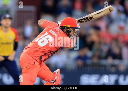 Manchester, Royaume-Uni. 08th juillet 2022. Tim David de Lancashire Lightning Credit: News Images LTD/Alay Live News Banque D'Images