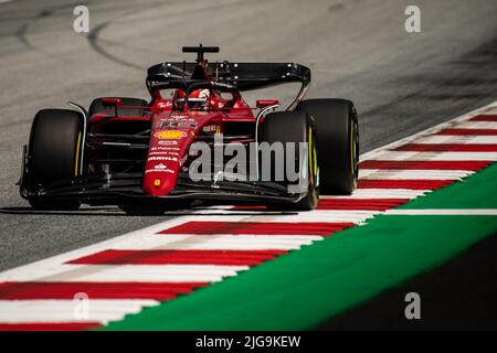 Spielberg, Autriche, 08th juillet 2022, Charles Leclerc, de Monaco concurrence pour la Scuderia Ferrari. Qualification, partie 11 du championnat de Formule 1 2022 Banque D'Images