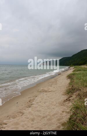 Vent se déplaçant au-dessus du lac Michigan Banque D'Images