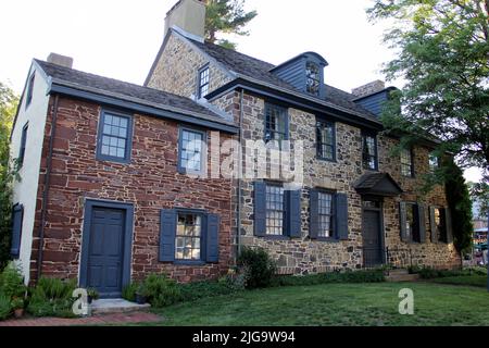 Parry Mansion, construit par un fondateur de la ville en 1784, actuellement Musée, New Hope, PA, Etats-Unis Banque D'Images