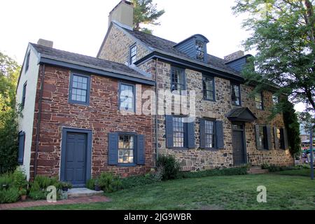 Parry Mansion, construit par un fondateur de la ville en 1784, actuellement Musée, New Hope, PA, Etats-Unis Banque D'Images