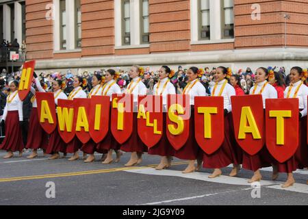Artistes au Macy's Thanksgiving Day Parade, NYC, États-Unis Banque D'Images
