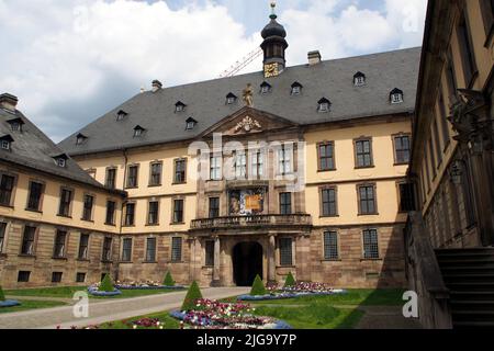 Princely City Palace, Stadtschloss, construit en 18th siècle, la cour de devant, Fulda, Allemagne Banque D'Images