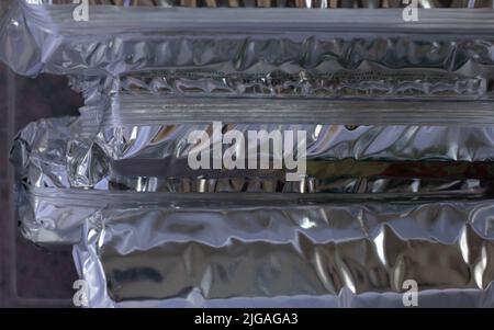 Biscuits en emballage argent étanche à l'eau Banque D'Images