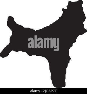 Carte noire de L'ÎLE CHRISTMAS, AUSTRALIE Illustration de Vecteur