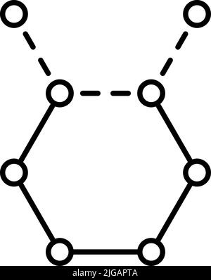 icône molécules. Simple ligne fine, vectorisation des icônes de biologie pour UI et UX, site Web ou application mobile sur fond blanc Illustration de Vecteur