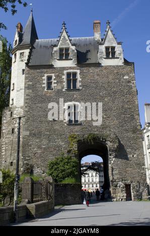 Bâtiment à Nantes, architecture classique, porte saint-pierre, porte saint-pierre Banque D'Images