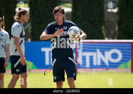 Primiero, Italie. 09th juillet 2022. Gabriele Cioffi pendant la retraite d'été pré-championnat de Hellas Verona, Primiero, Veneto, Italia, 9 Jul 2022 (photo par AllShotLive/Sipa USA) Credit: SIPA USA/Alay Live News Banque D'Images