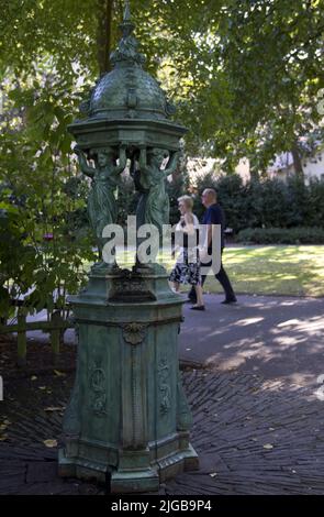 fontaine publique de nantes, france Banque D'Images