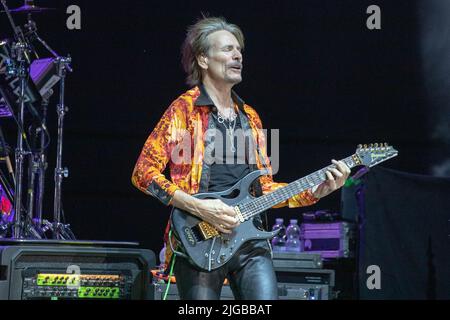 Steve Vai pendant Steve Vai, concert de musique à Gardone Riviera (BS), Italie, 05 juillet 2022 Banque D'Images