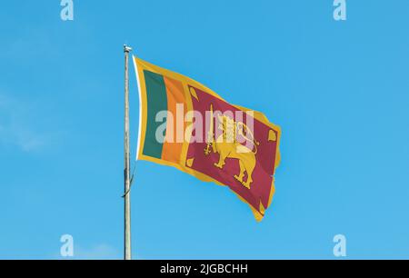 Drapeau de la République socialiste démocratique de Sri Lanka, Ceylan Banque D'Images