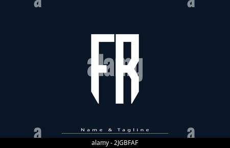 Lettres de l'alphabet initiales Monogram logo FR , RF Illustration de Vecteur