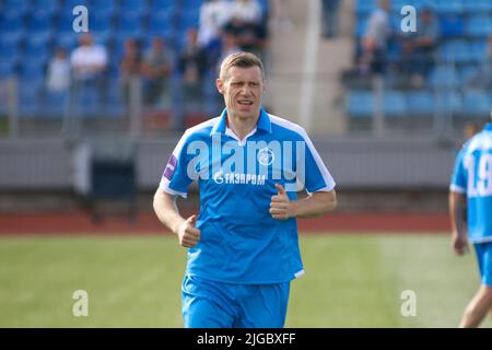 Saint-Pétersbourg, Russie. 08th juillet 2022. Pavel Pogrebnyak de Zenit vu pendant le match de Paris des légendes entre Zenit Saint-Pétersbourg et Spartak Moscou au stade Petrovsky. Score final; Zenit 2:0 Spartak. (Photo de Maksim Konstantinov/SOPA Images/Sipa USA) crédit: SIPA USA/Alay Live News Banque D'Images