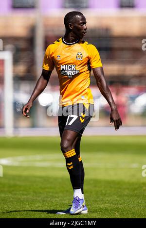 Cardiff, Royaume-Uni. 09th juillet 2022. Saikou Janner de Cambridge Uni en action. Cardiff City et Cambridge se sont Unis dans un pré-saison amicale au stade de Leckwith le 9th juillet 2022. Crédit : Lewis Mitchell/Alay Live News Banque D'Images