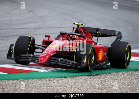 Spielberg, Autriche. 09th juillet 2022. #55 Carlos Sainz, Scuderia Ferrari pendant le GP autrichien, 6-10 juillet 2022 sur le circuit Red Bull Ring, championnat du monde de Formule 1 2022,09/07/2022 photo Federico Basile/Insidefoto crédit: Insidefoto srl/Alay Live News Banque D'Images