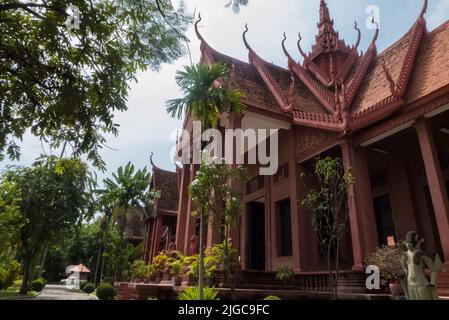 Entrée au Musée national du Cambodge, Phnom Penh, Cambodge Banque D'Images