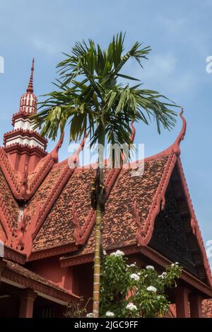 Entrée au Musée national du Cambodge, Phnom Penh, Cambodge Banque D'Images