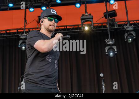 Milwaukee, États-Unis. 08th juillet 2022. Jameson Rodgers au Festival de musique Summerfest sur 8 juillet 2022, à Milwaukee, Wisconsin (photo de Daniel DeSlover/Sipa USA) crédit: SIPA USA/Alay Live News Banque D'Images