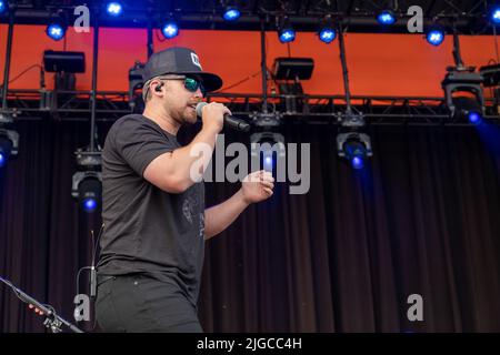 Milwaukee, États-Unis. 08th juillet 2022. Jameson Rodgers au Festival de musique Summerfest sur 8 juillet 2022, à Milwaukee, Wisconsin (photo de Daniel DeSlover/Sipa USA) crédit: SIPA USA/Alay Live News Banque D'Images