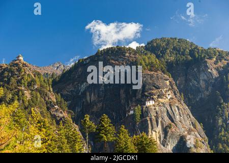 Taktshang Goemba, monastère des Tigers Nest, Bhoutan Banque D'Images